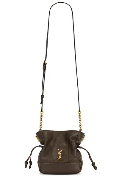 Saint Laurent Mini Jamie Shoulder Pouch Bag In Brown