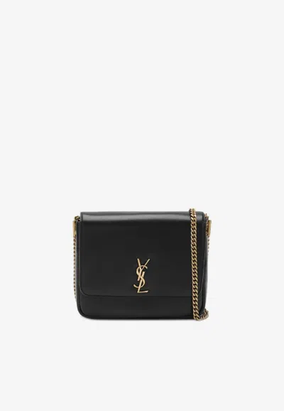 Saint Laurent Mini Kate Leather Clutch Bag In Black