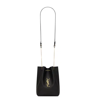 Saint Laurent Mini Lambskin Pouch In Black