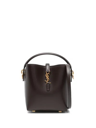 Saint Laurent Mini Le 37 Bucket Bag In 褐色