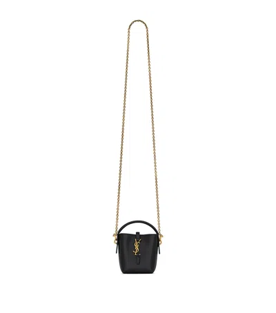 Saint Laurent Mini Le 37 Bucket Bag In Black