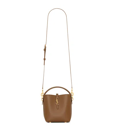 Saint Laurent Mini Le 37 Bucket Bag In Brown