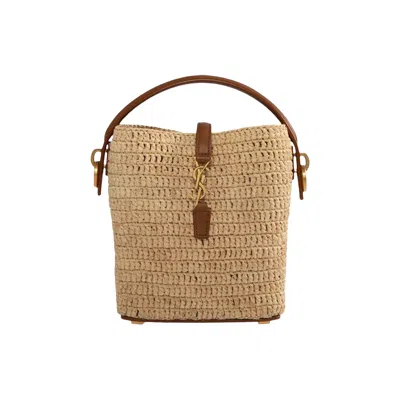 Pre-owned Saint Laurent Mini Le 37 Bucket Bag 'natural/brick' | Brown | Women's Size Onesize