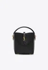Saint Laurent Mini Le 37 Calf Leather Bucket Bag In Black