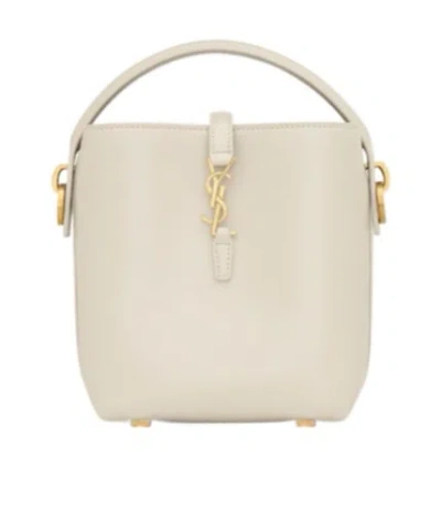 Saint Laurent Mini Le 37 Tote Bag In Nude