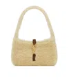 Saint Laurent Le 5 À 7 Mini In Shearling In Nude