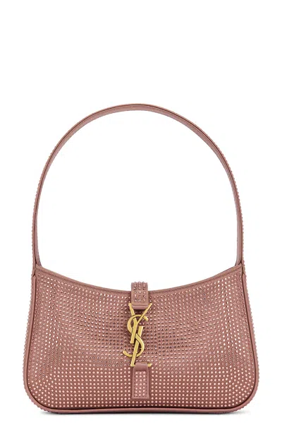 Saint Laurent Mini Le 5 A 7 Hobo Bag In Elderberry