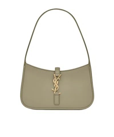 Saint Laurent Mini Le 5 À 7 In Smooth Leather In Brown