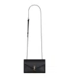 Saint Laurent Mini Leather Envelope Clutch Bag In Black