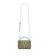 Saint Laurent Mini Leather Gaby Vanity Bag In Green