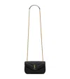 Saint Laurent Mini Leather Loulou Cross-body Bag In Purple