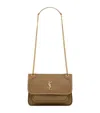 Saint Laurent Mini Leather Niki Shoulder Bag In Beige