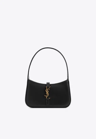 Saint Laurent Mini Leather Shoulder Bag In Black