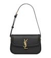 Saint Laurent Mini Leather Solferino Satchel In Black