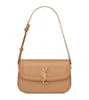 Saint Laurent Mini Leather Solferino Satchel In Sand