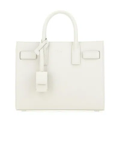 Saint Laurent Mini Logo Handbag In White