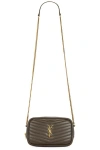 Saint Laurent Mini Lou Chain Bag In Light Musk