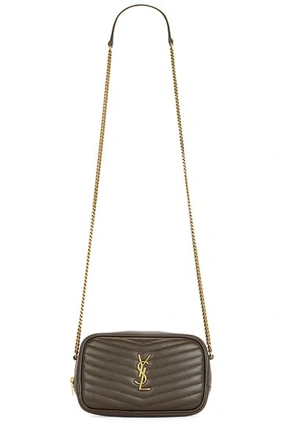 Saint Laurent Mini Lou Chain Bag In Light Musk