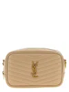 Saint Laurent Mini Lou Quilted Leather Crossbody Bag In Sand