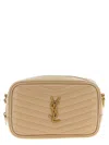 Saint Laurent Mini Lou Quilted Leather Crossbody Bag In Sand