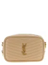 Saint Laurent Lou Mini Ysl Camera Bag In Smooth Quilted Leather In Brown