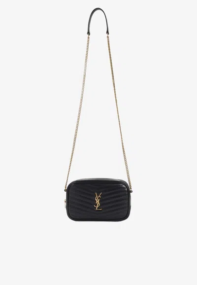 Saint Laurent Mini Lou Diamond-quilted Crossbody Bag In Purple