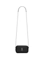 Saint Laurent Mini Lou Black Calfskin Leather Crossbody Handbag For Women Ss24 In Black