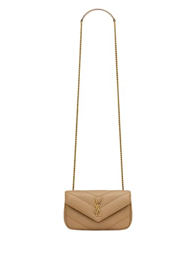 Saint Laurent Mini Lou Lou In Brown