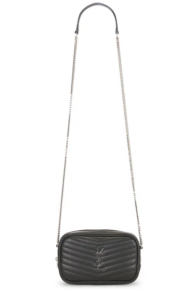 Saint Laurent Mini Lou Quilted Leather Bag In Black