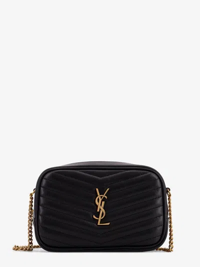 Saint Laurent Mini Lou Quilted Leather Crossbody Bag In Black