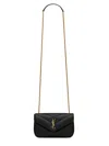 Saint Laurent Loulou Mini Ysl Chain Crossbody Bag In Quilted Leather In Black