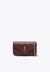 Saint Laurent Mini Lou Lou Quilted Leather Crossbody Bag In Burgundy