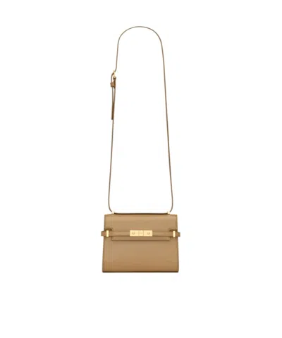 Saint Laurent Mini Manhattam In Box Cross Body Bag In Nude
