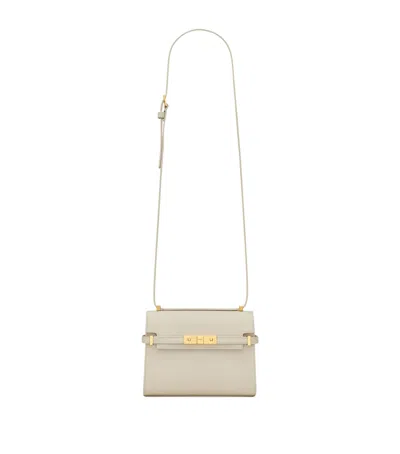 Saint Laurent Mini Manhattan Cross-body Bag In White