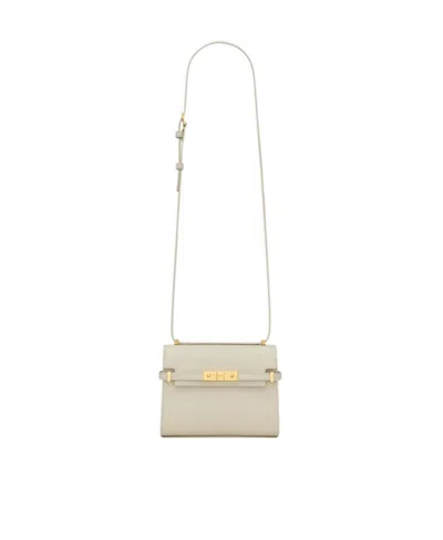 Saint Laurent Mini Manhattan Crossbody Bag In Nude