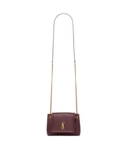 Saint Laurent Mini Nolita In Lambskin In Purple