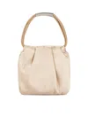 Saint Laurent Mini Pochon Bag In Cream & New Desert Beige