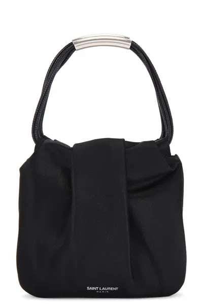 Saint Laurent Mini Pochon Bag In Nero
