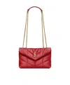 Saint Laurent Mini Puffer Toy Shouder Bag In Red