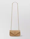 Saint Laurent Mini Quilted Chain Strap Cross-body Bag In Brown