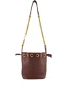 Saint Laurent Cassandre Bucket Bag In Lambskin In Brown