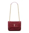 Saint Laurent Mini Raffia Niki Shoulder Bag In Pink