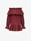 Saint Laurent Mini Ruffle Dress