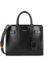 Saint Laurent Mini Sac De Jour Leather Tote Bag In Black