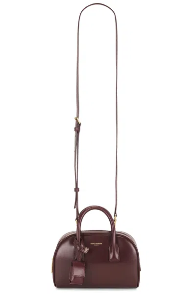 Saint Laurent Mini Sac De Jour Supple Boston Bag In Rouge Cabernet