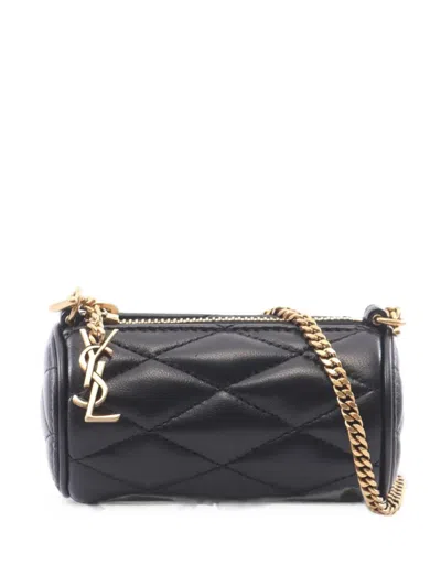 Pre-owned Saint Laurent Mini Sade Quilted Shoulder Bag In ブラック