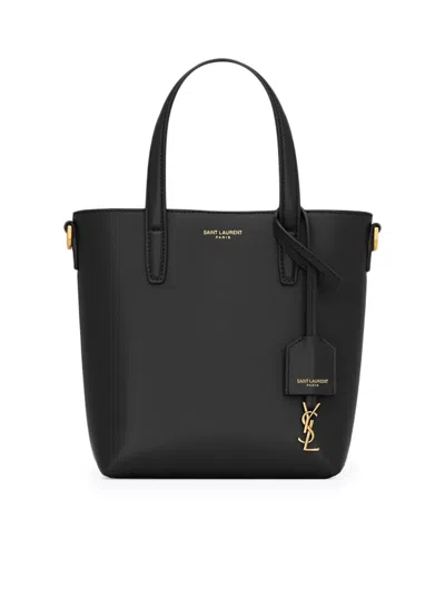 Saint Laurent Mini Shopping Bag In  Box In Black