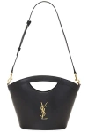 Saint Laurent Mini Tote In Smooth Leather In Nero