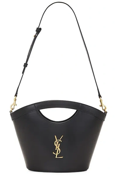 Saint Laurent Shopping Mini Leather Shoulder Bag In Nero