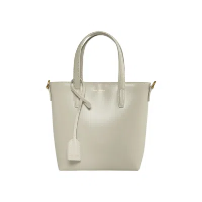 Pre-owned Saint Laurent Mini Shopping Tote 'soft Cream'